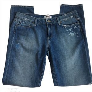 PAIGE Jimmy Jimmy Skinny Paint Splatter Jeans 29